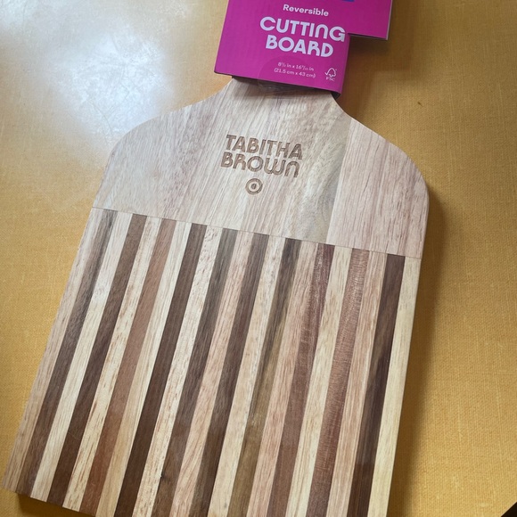 Tabitha Brown Striped Wooden Cutting Board - Brown - Picture 1 of 1